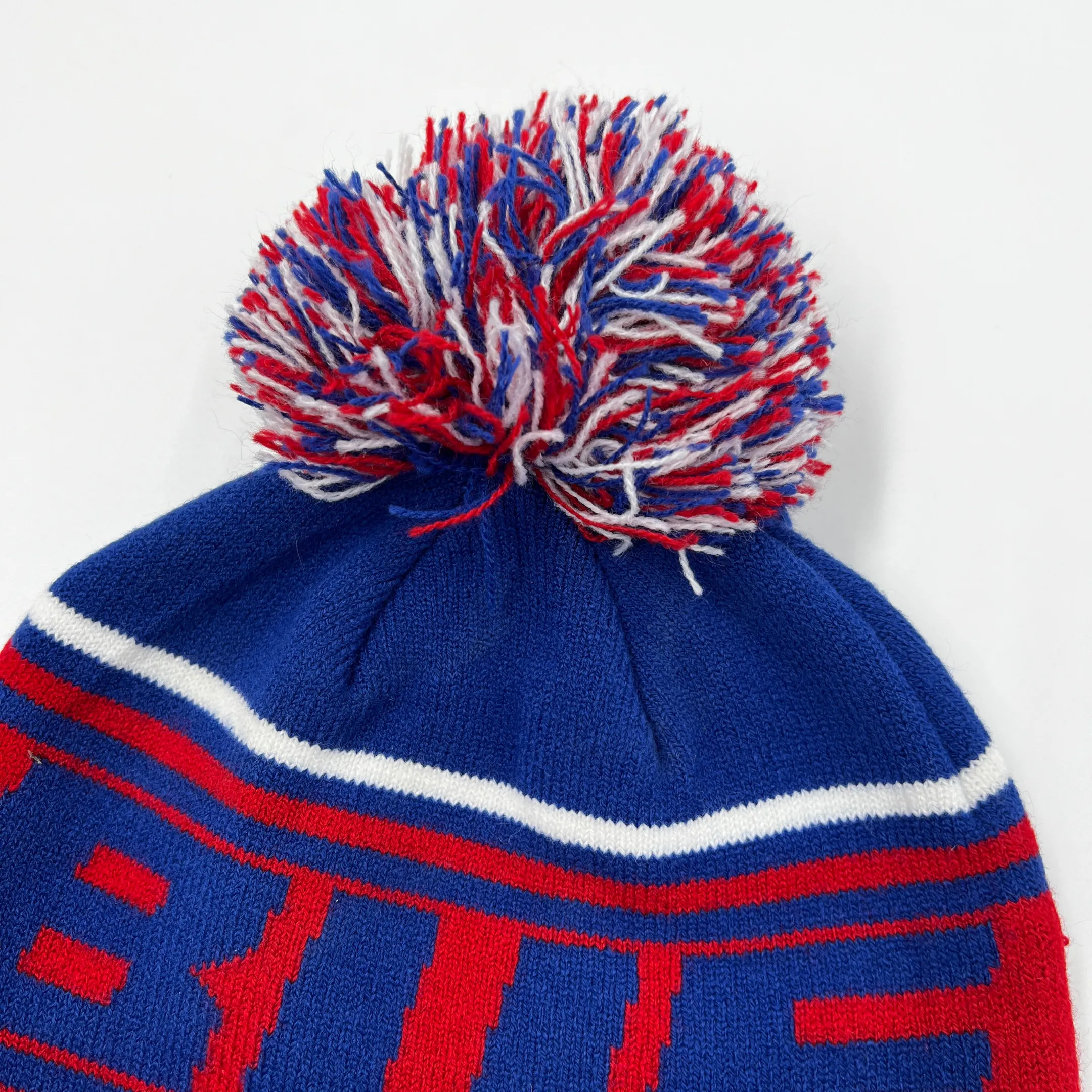 '47 Brand Bills Royal and Red BUF Pom Pom Knit Winter Hat