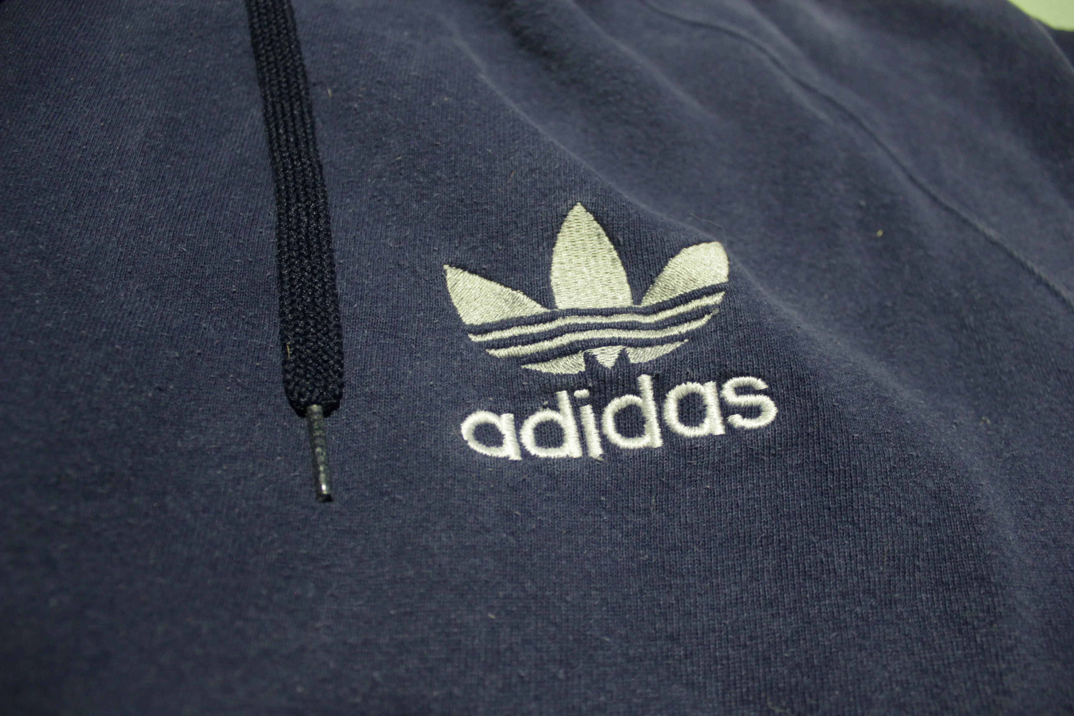 Adidas Vintage 80's 90's Heavyweight Trefoil Pullover Hoodie Sweatshirt