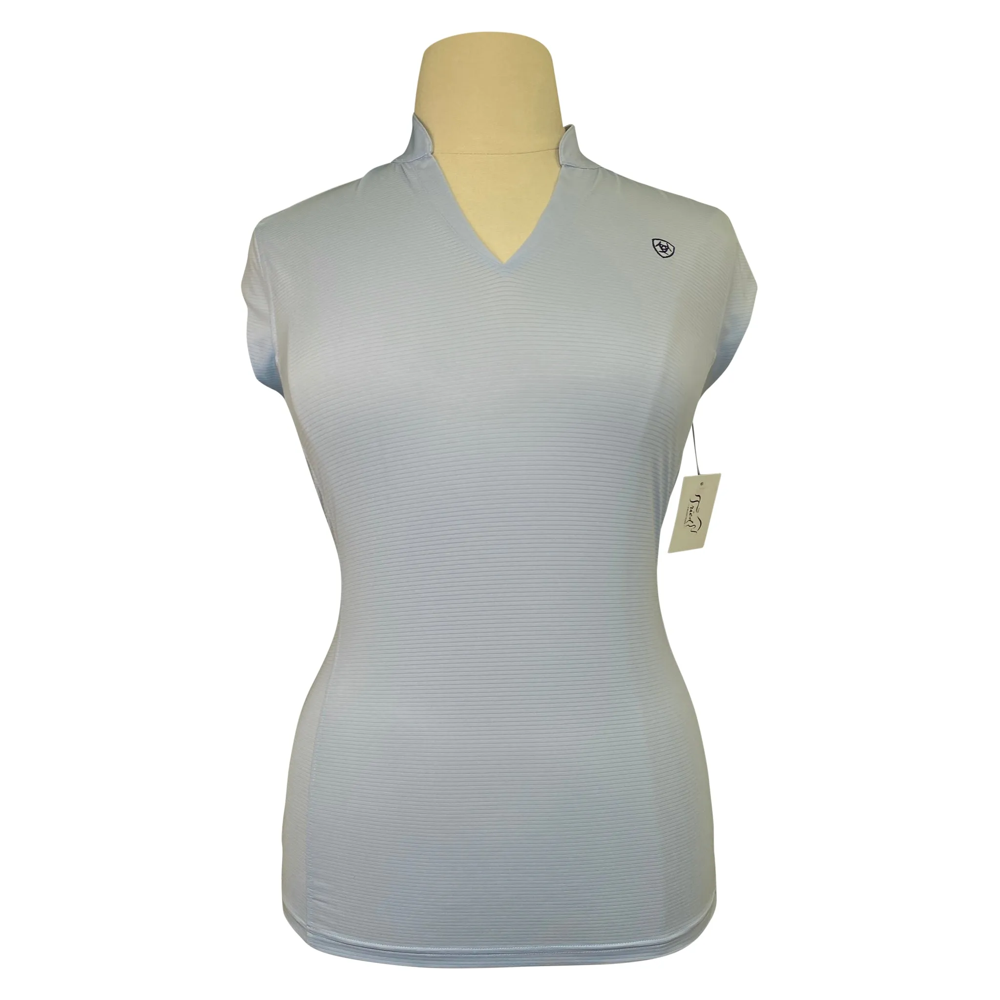 Ariat 'Cambria' Cap Sleeve Shirt in Cashmere Blue - Women's Large