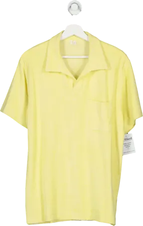 Arket Yellow Cotton Towelling Polo Shirt UK M