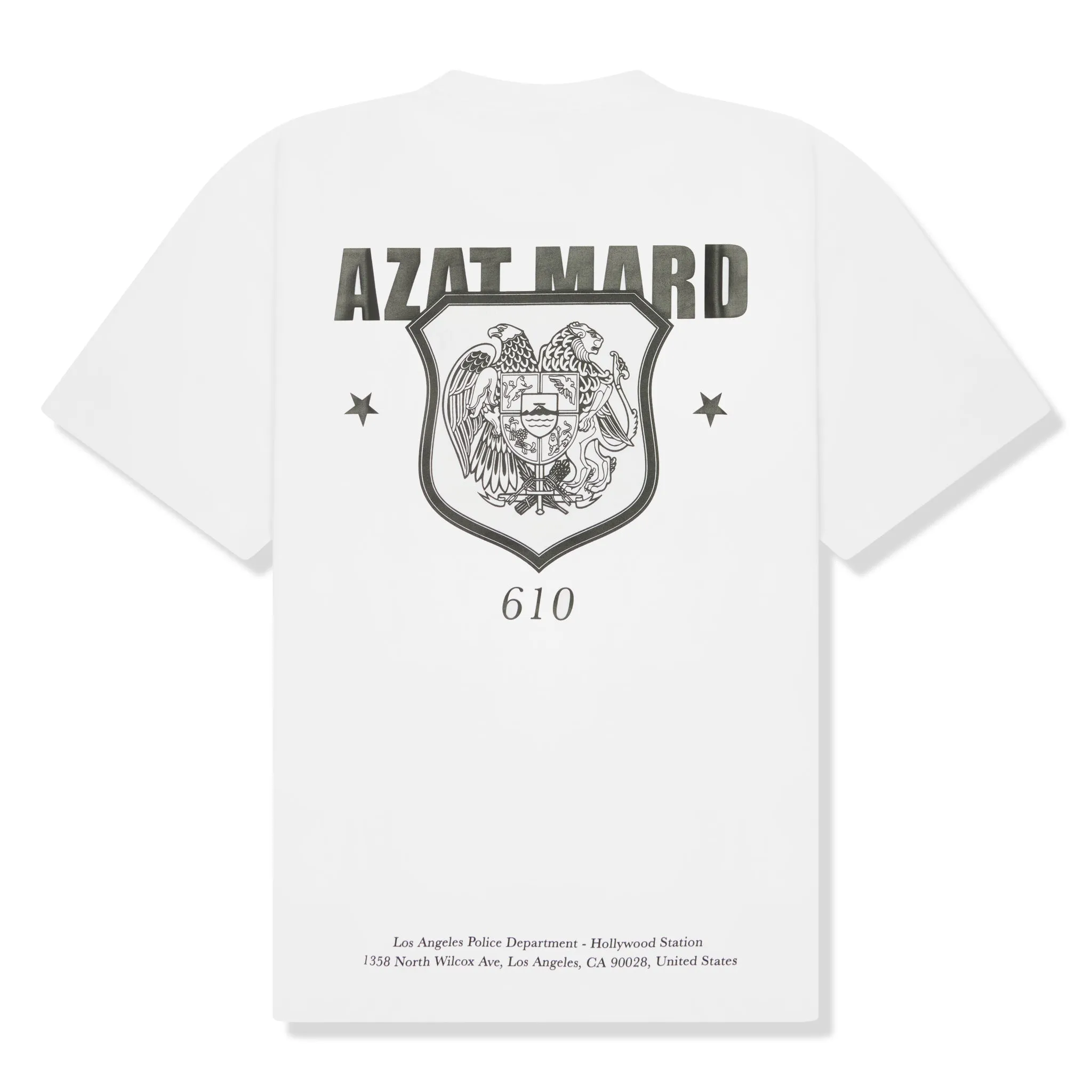 Stylish Azat Mard Crest White T-Shirt for Casual Wear