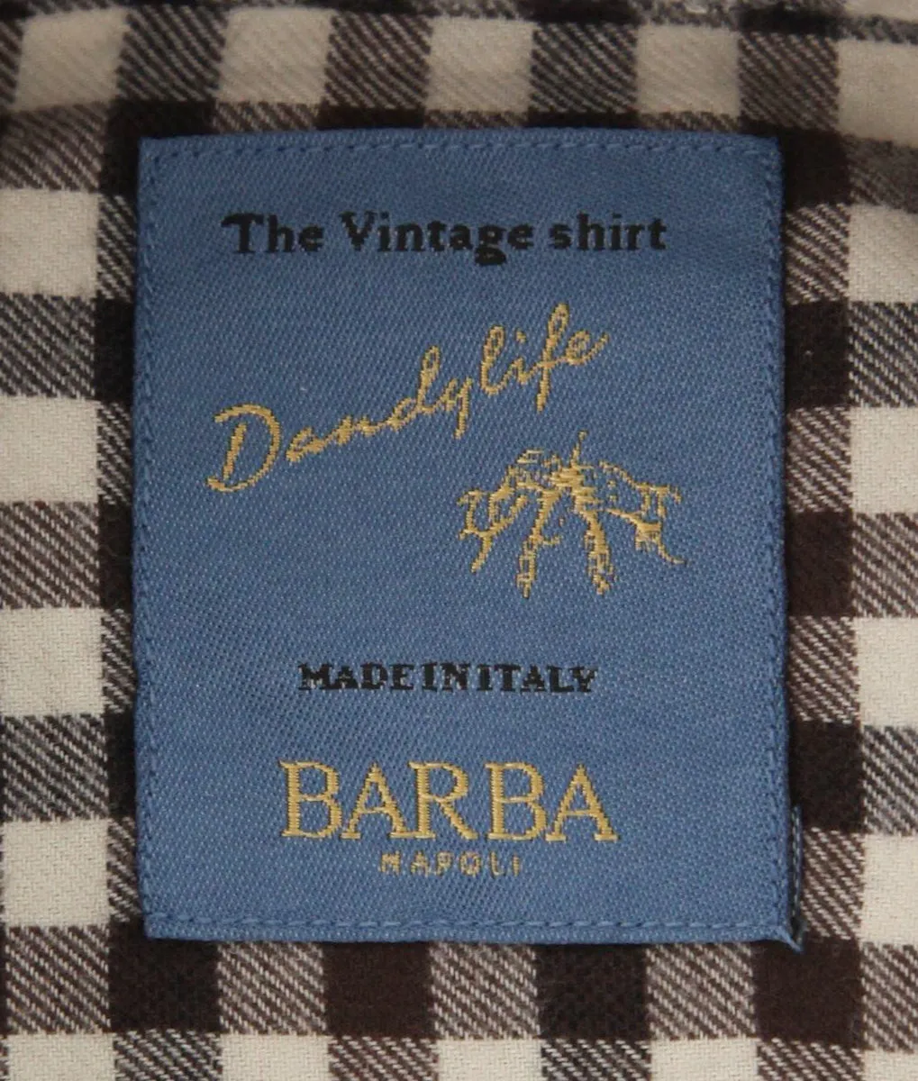 Barba Napoli Brown Shirt - Extra Slim