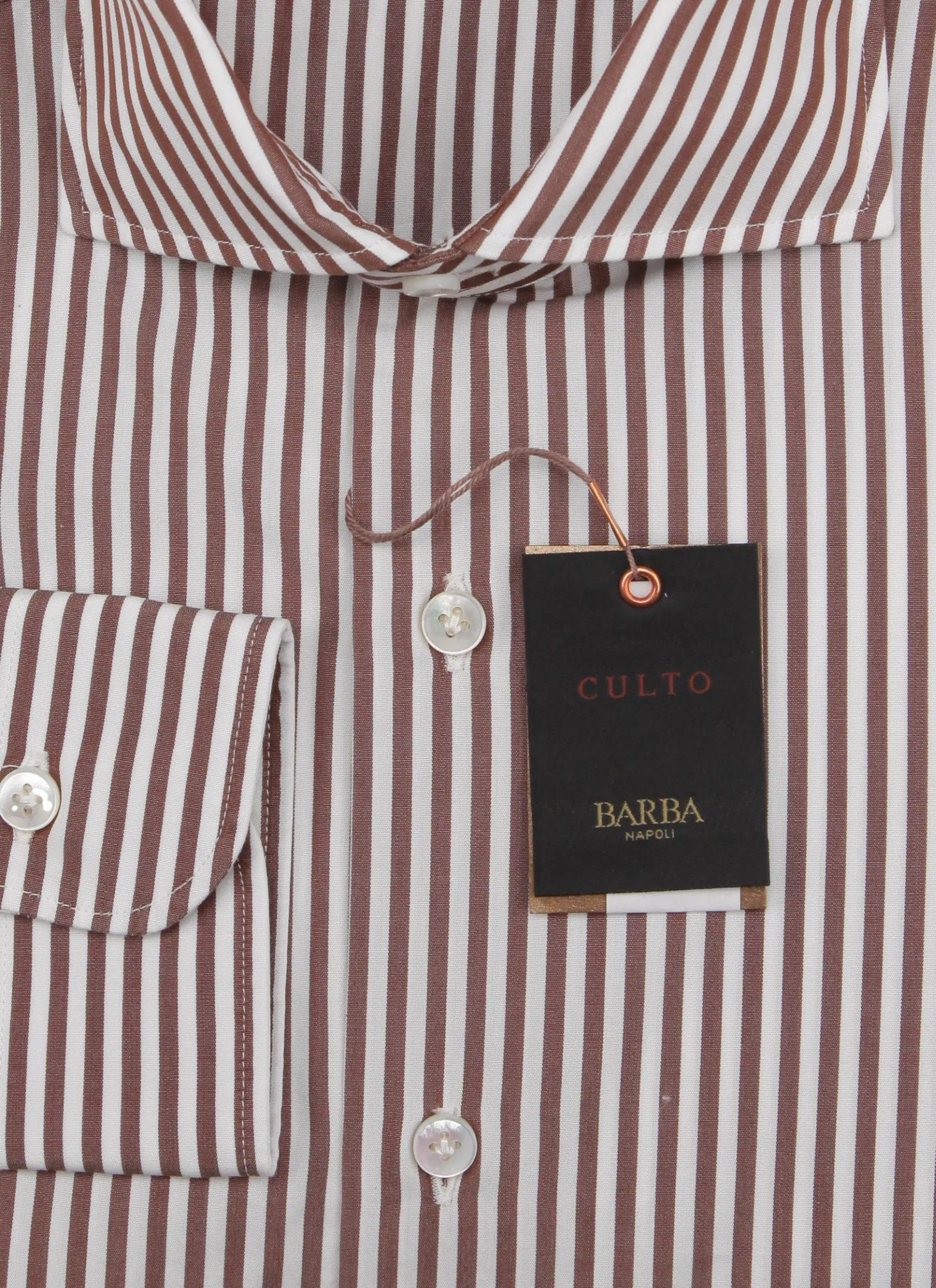 Barba Napoli Brown Shirt - Extra Slim