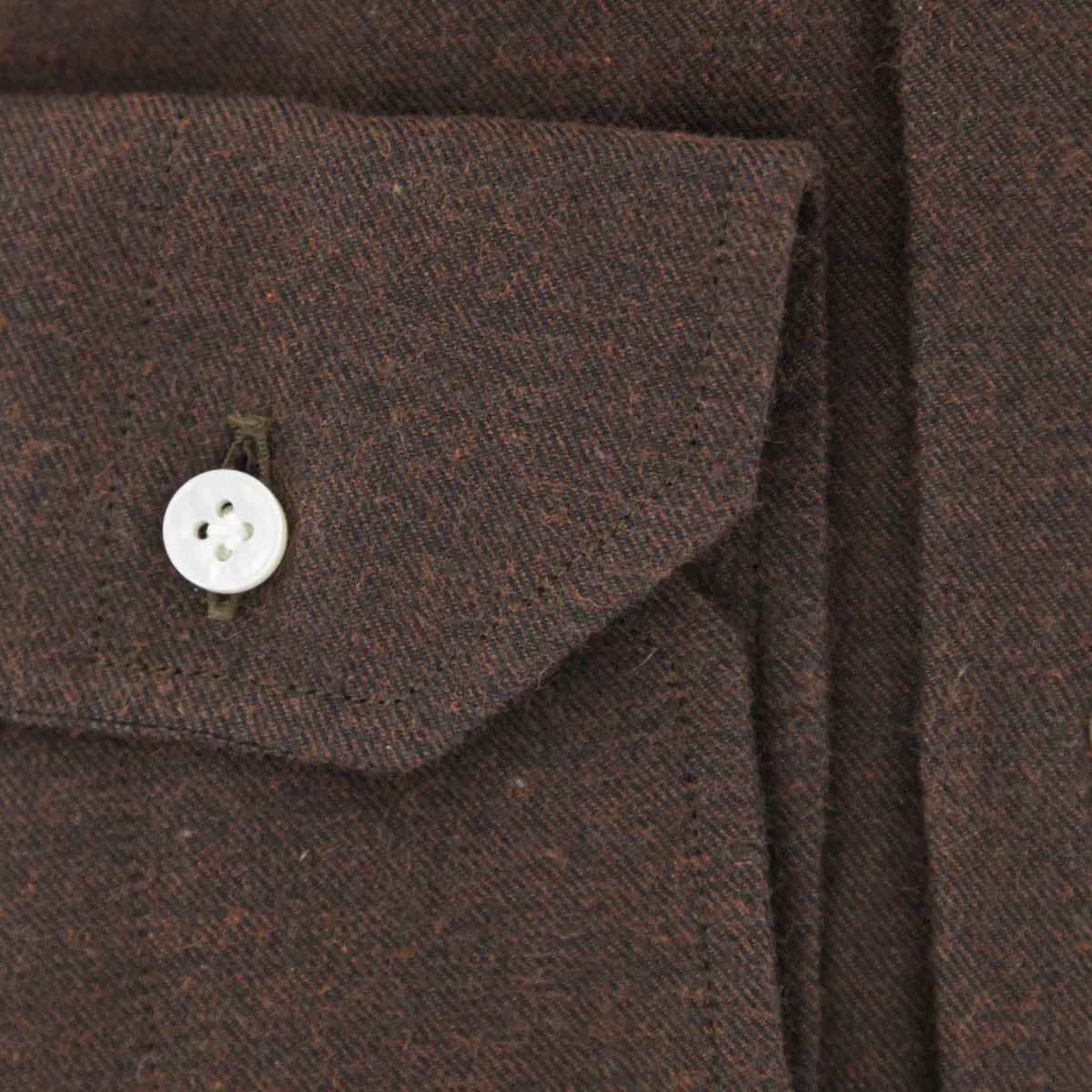 Barba Napoli Brown Shirt - Slim