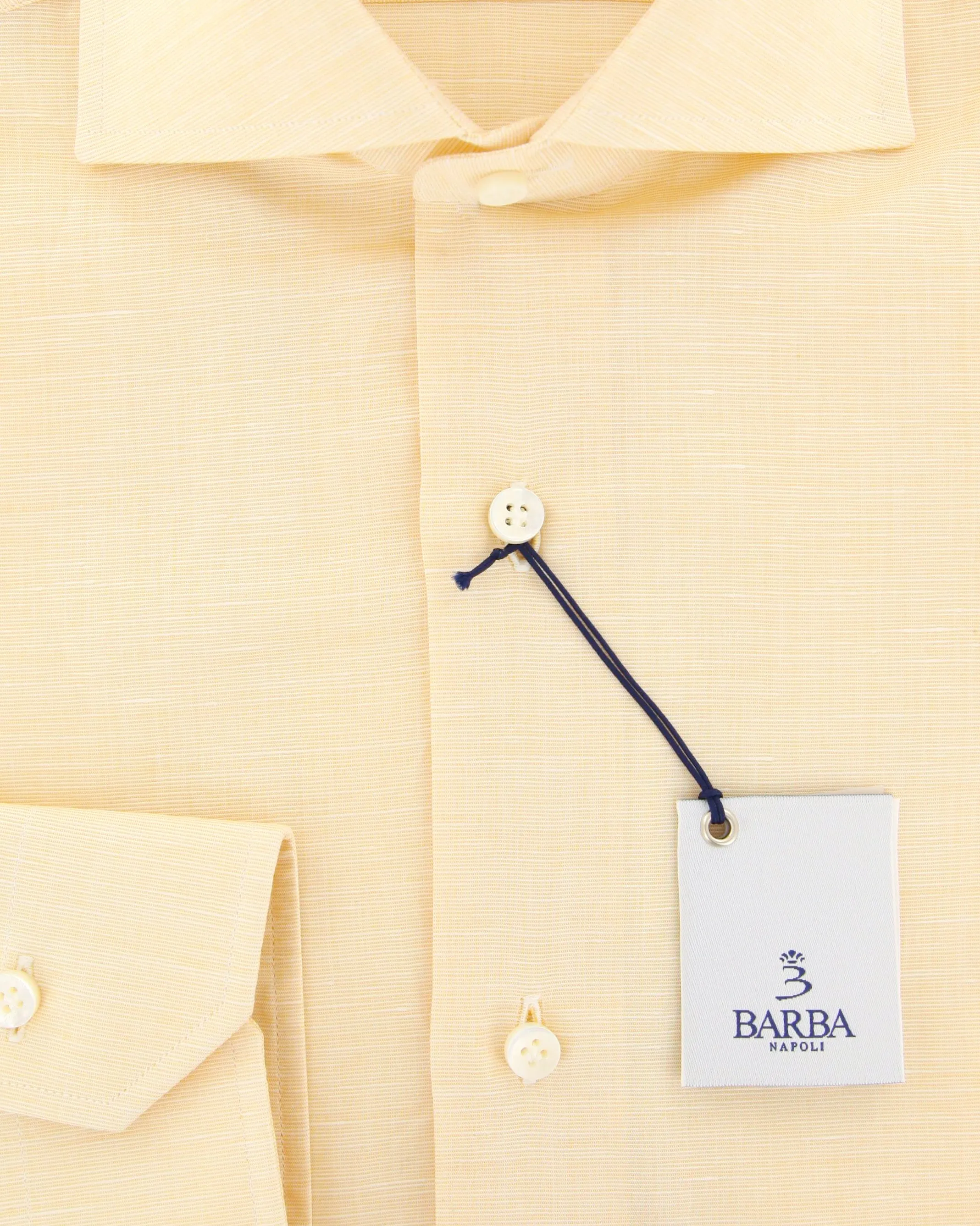 Barba Napoli Yellow Shirt - Extra Slim