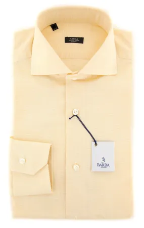 Barba Napoli Yellow Shirt - Extra Slim