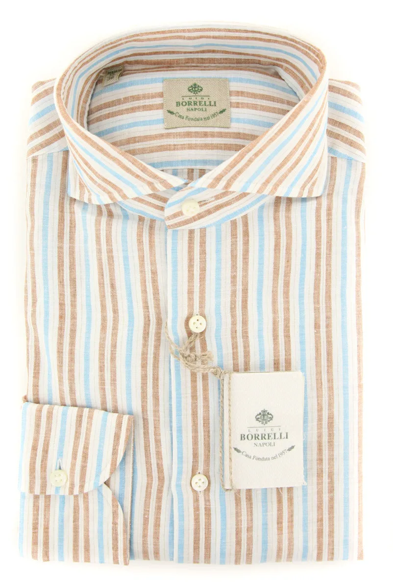 Borrelli Brown Shirt - Extra Slim