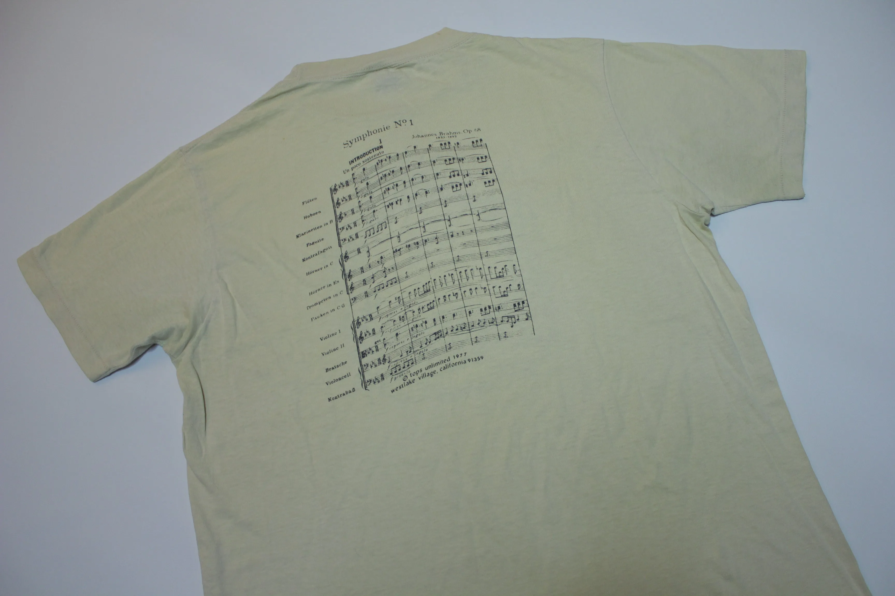 Brams Orchesterbibliothek Symphonie Nr. 1 Vintage 1977 Tops Unlimited 70's T-Shirt