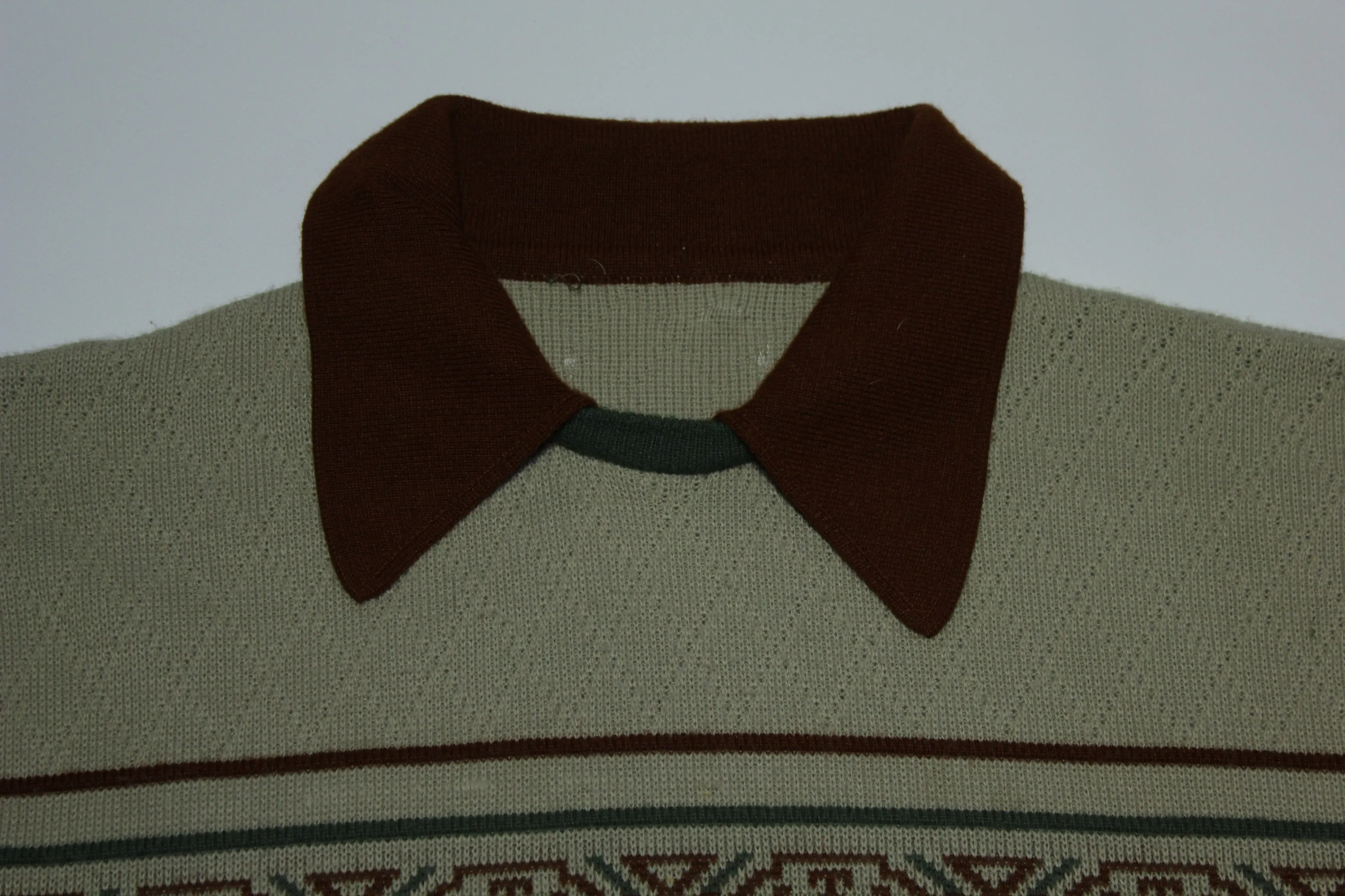 Brown Collared 60's Family Photo Sweater