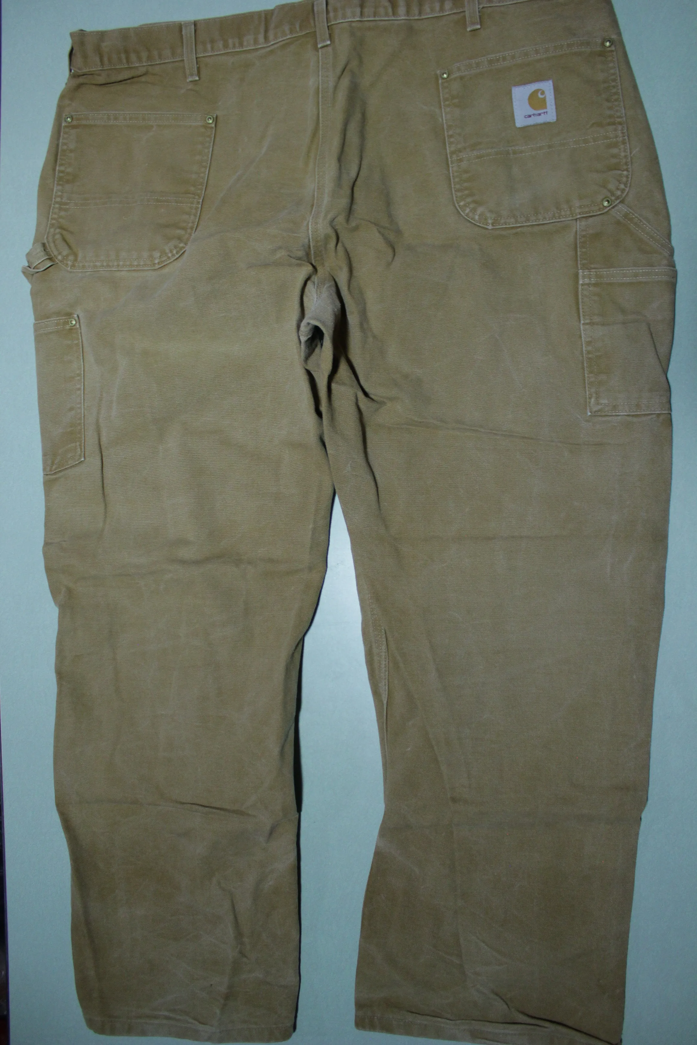 Carhartt B01 Double Knee BRN Washed Duck Work Pants Lightly Distressed USA Made