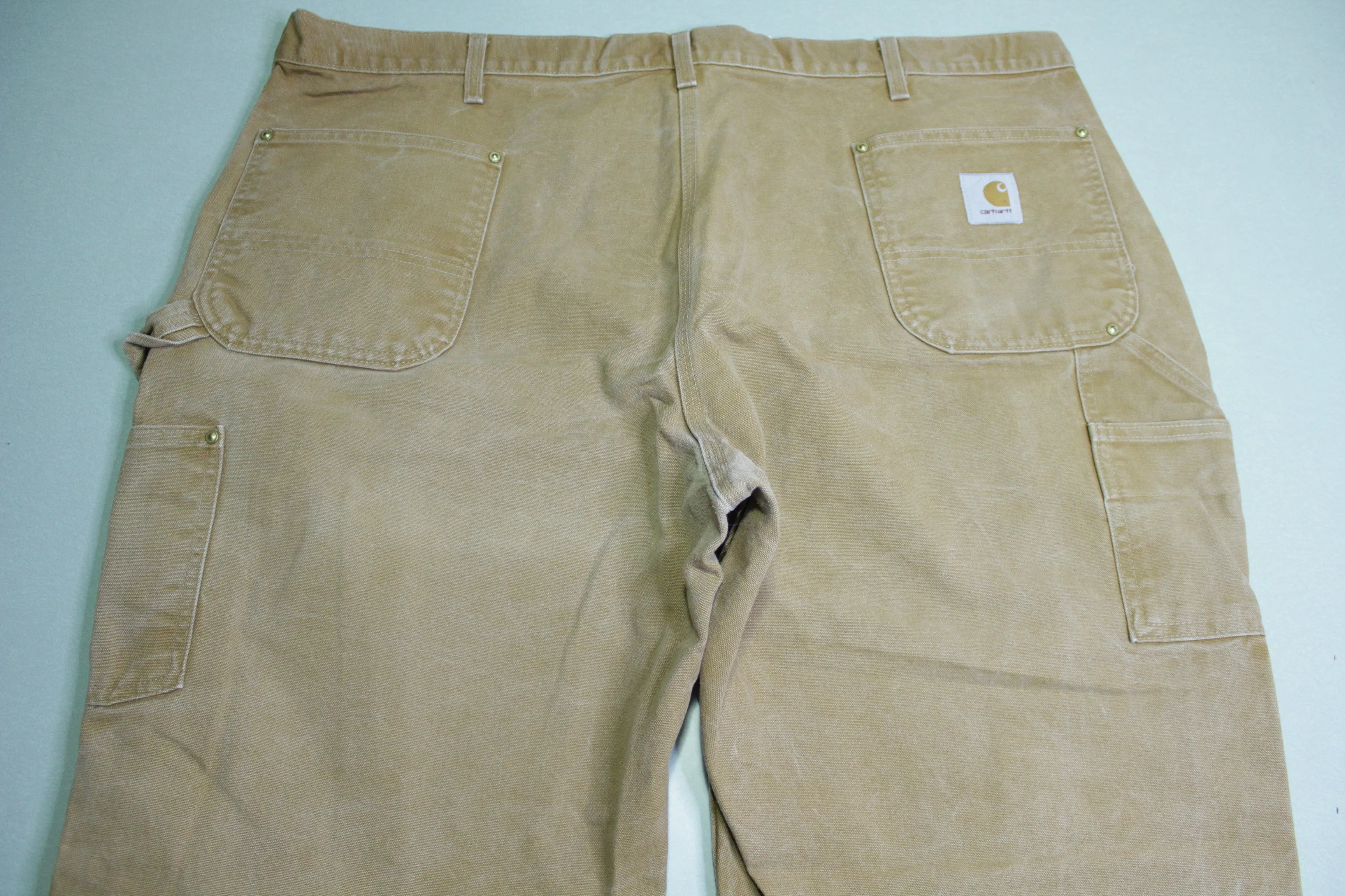 Carhartt Vintage Distressed B01 Double Knee Front Work Construction Utility Pants BRN