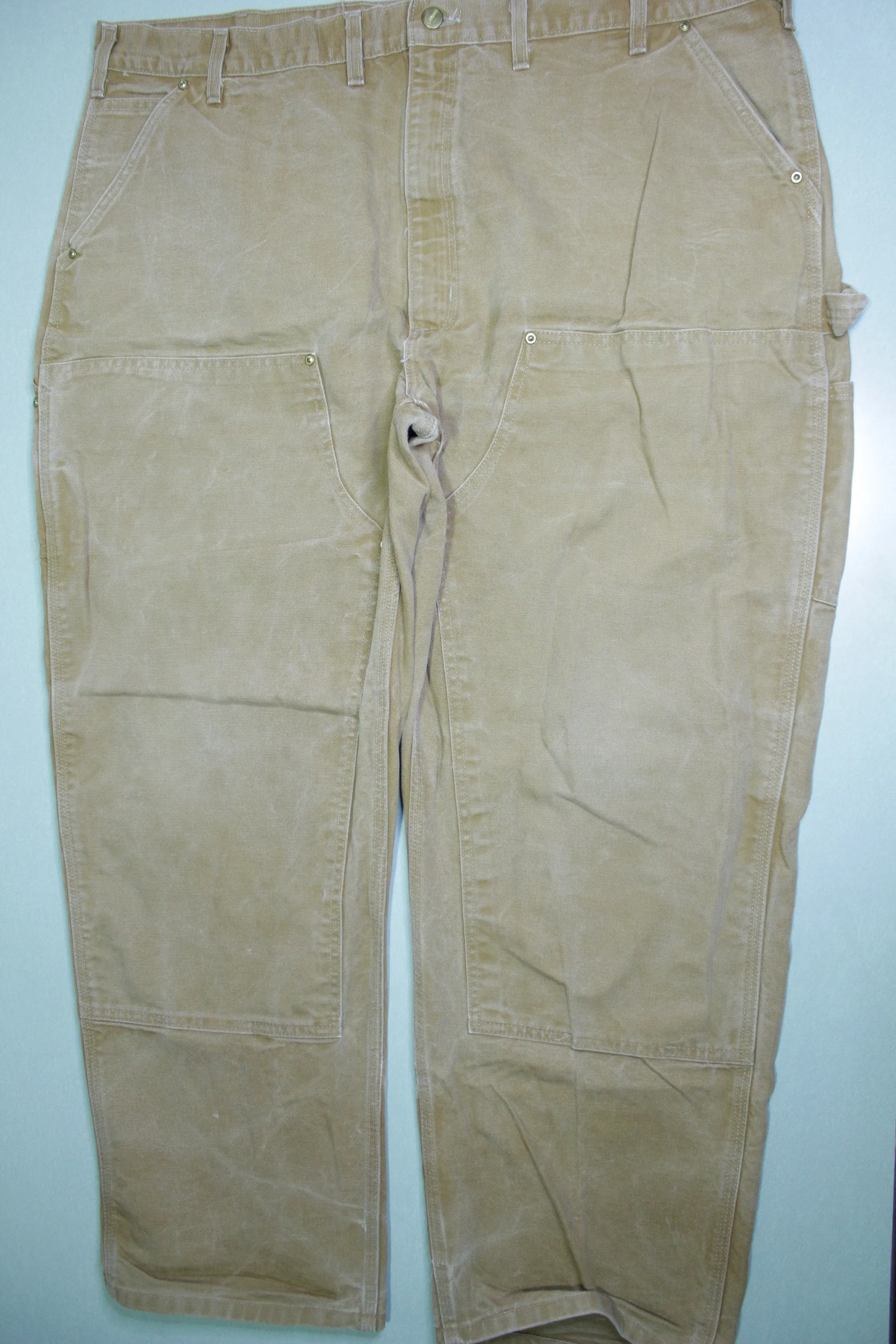 Carhartt Vintage Distressed B01 Double Knee Front Work Construction Utility Pants BRN