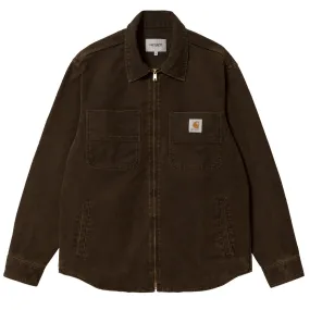 Carhartt WIP L/S Garen Shirt Jac Black / Deep H Brown Stone Washed