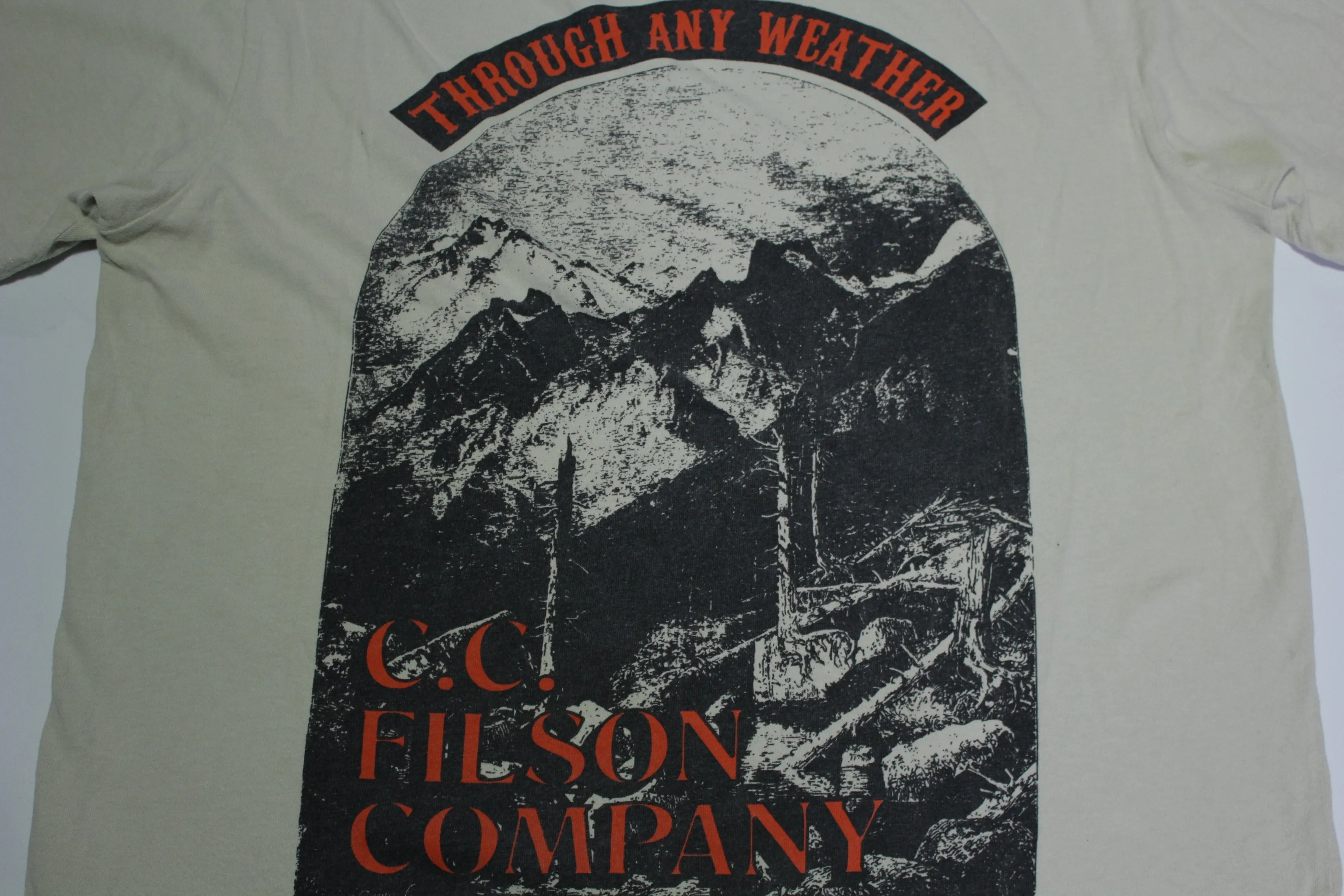 C.C. Filson Company Through Any Weather Big Graphic Made in USA T-Shirt