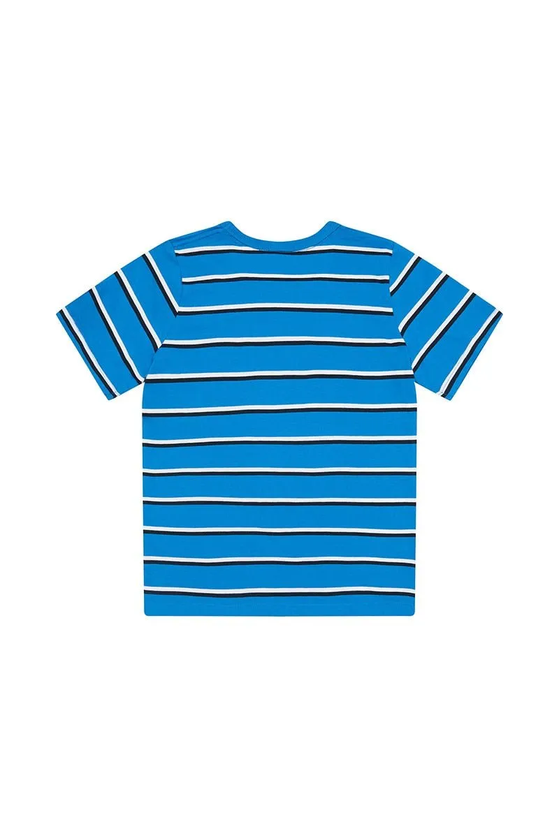 CHAMPION JUNIOR STRIPE BLUE TEE