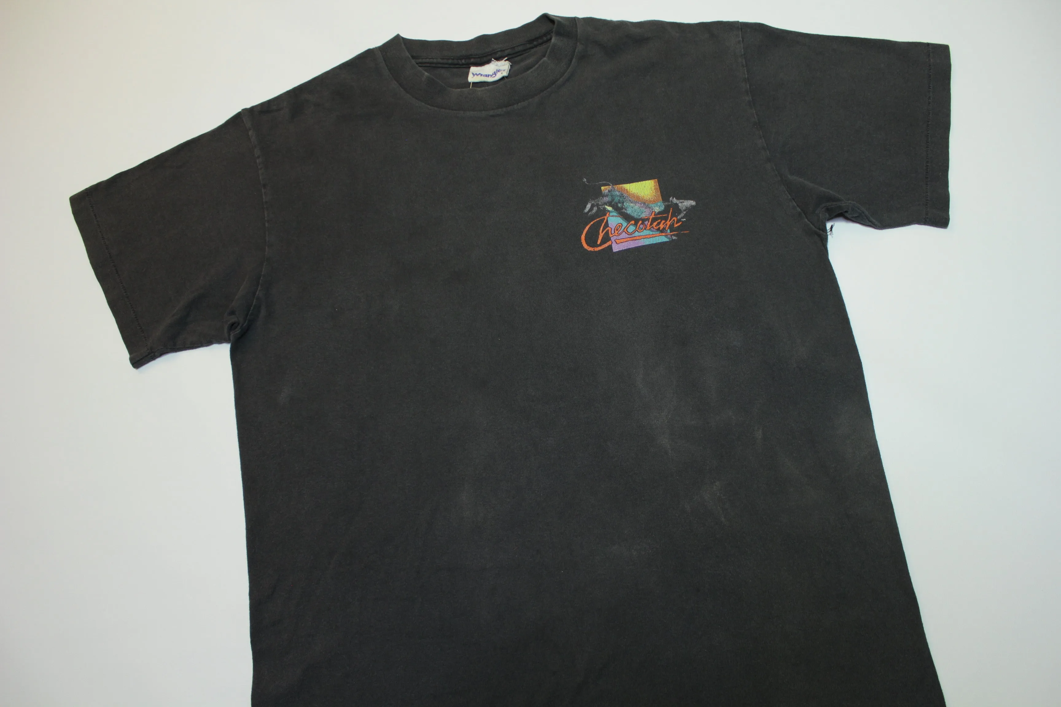 Checotah Wrangler 1993 Bull Riding Rodeo Vintage 90s Single Stitch T-Shirt