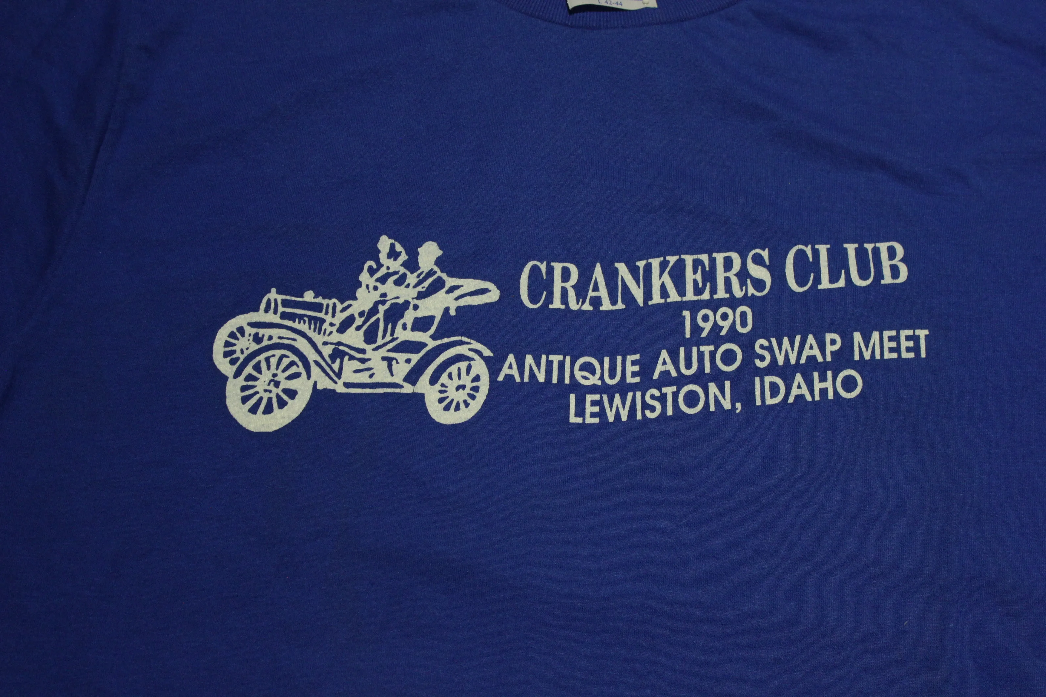 Crankers Club Vintage 1990 Antique Auto Lewiston Idaho Swap Meet 90's T-Shirt