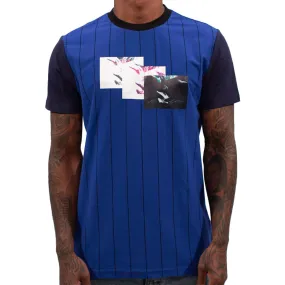 Emotional Control Pinstripe Tee Blue