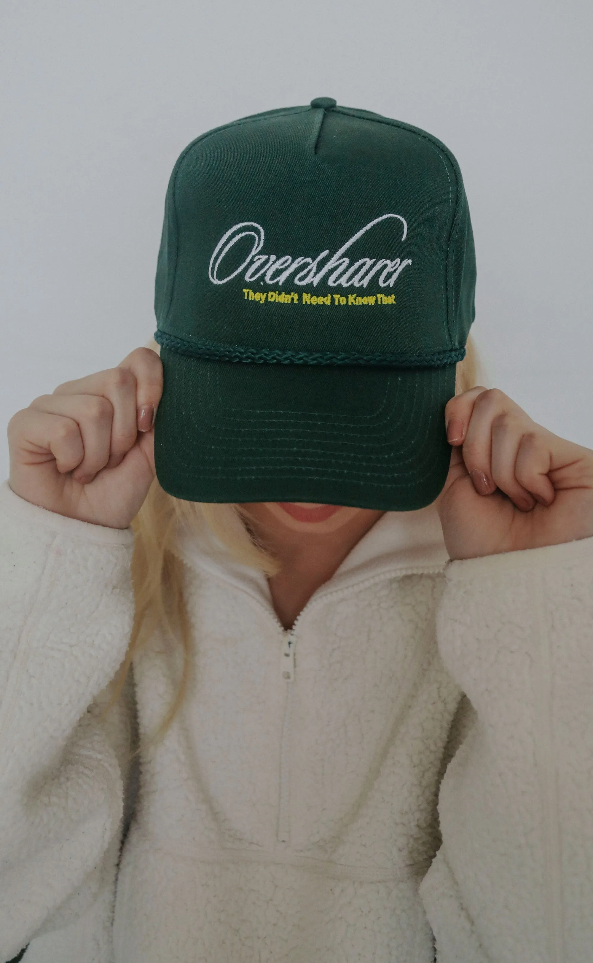 friday   saturday x jo johnson overby: oversharer trucker hat