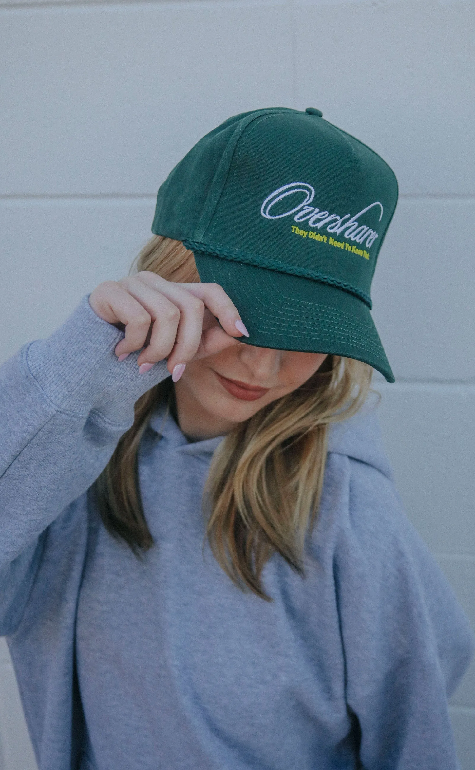 friday   saturday x jo johnson overby: oversharer trucker hat