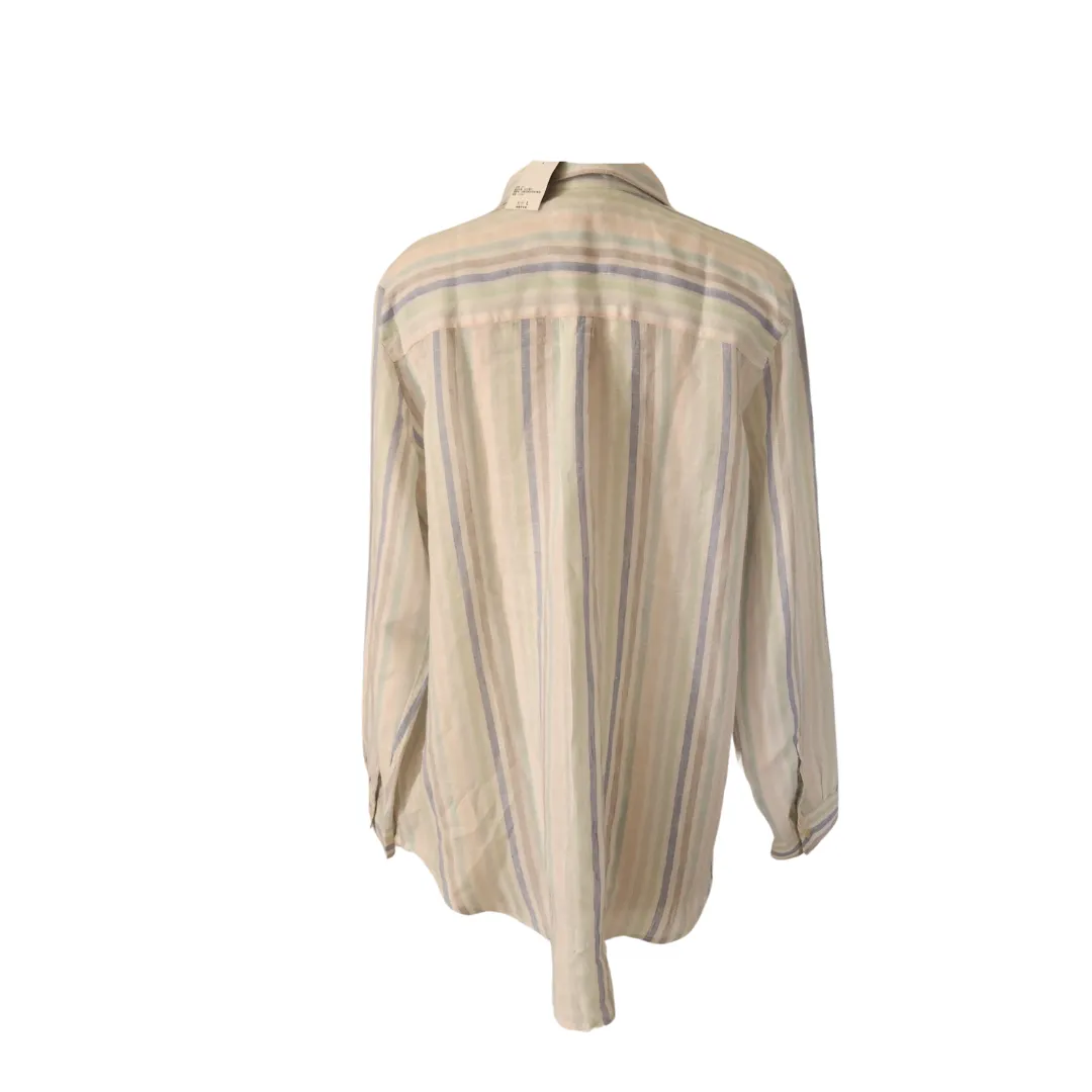 Gap Striped Linen Collared Shirt | Brand New |