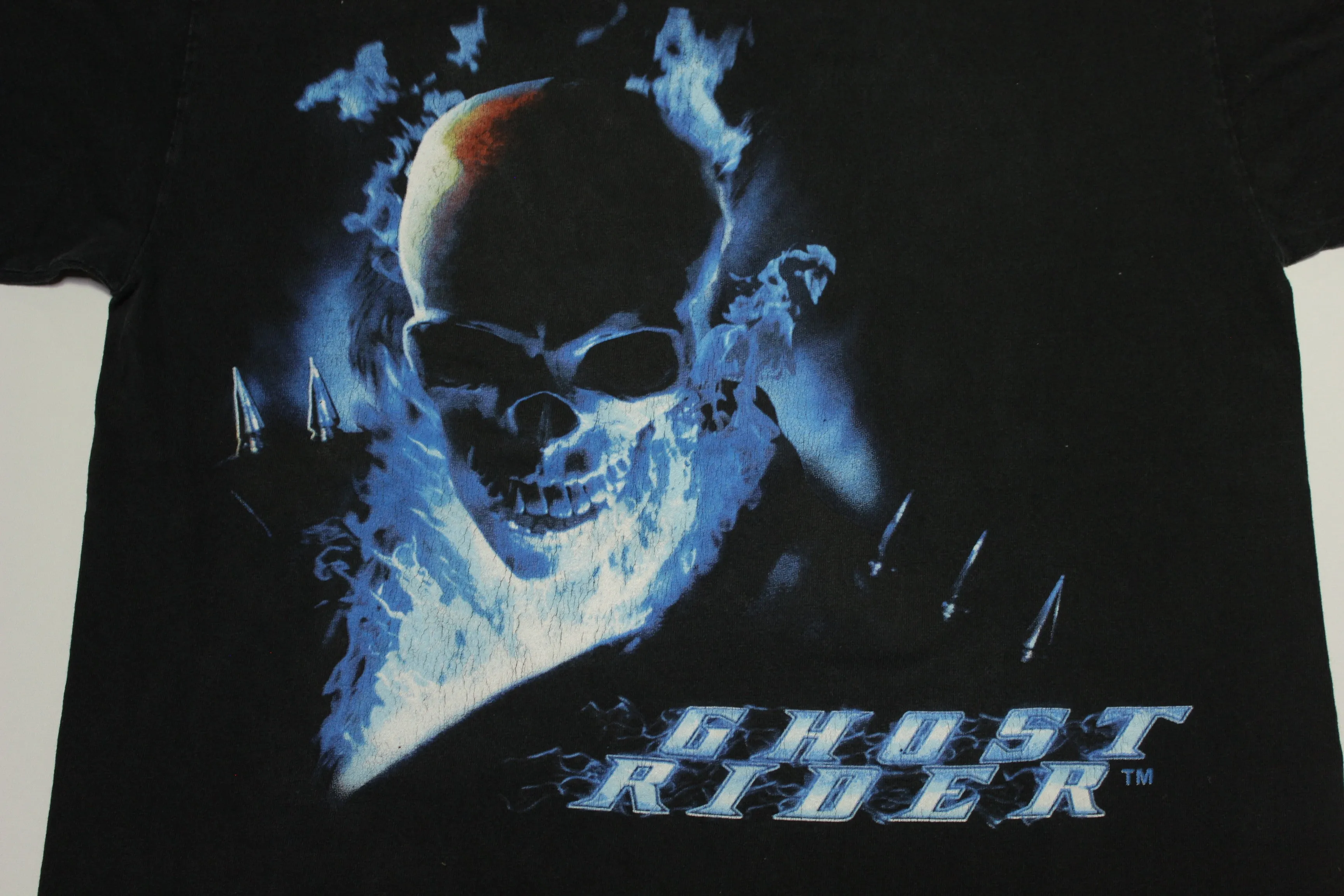 Ghost Rider Marvel Mad Engine Y2K Vintage 2000's Super Hero T-Shirt