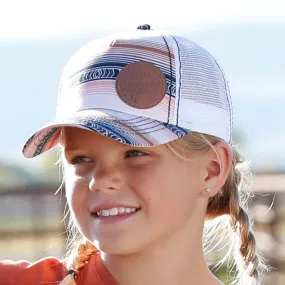 Girl's Ariat Peach Striped Cap