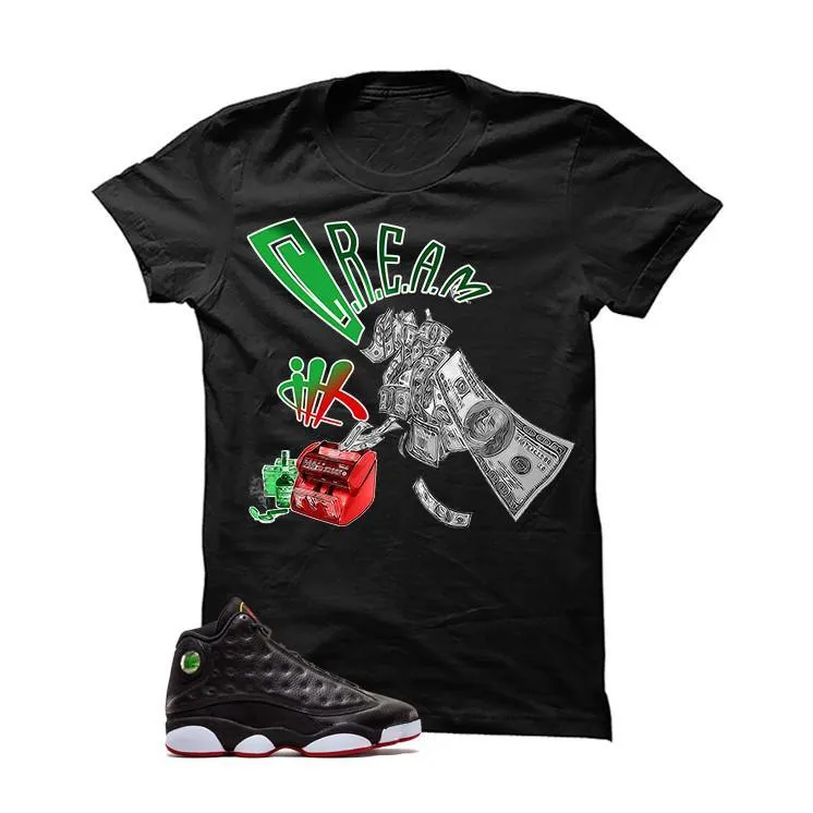 Jordan 13 Playoffs Black T Shirt (Cream)