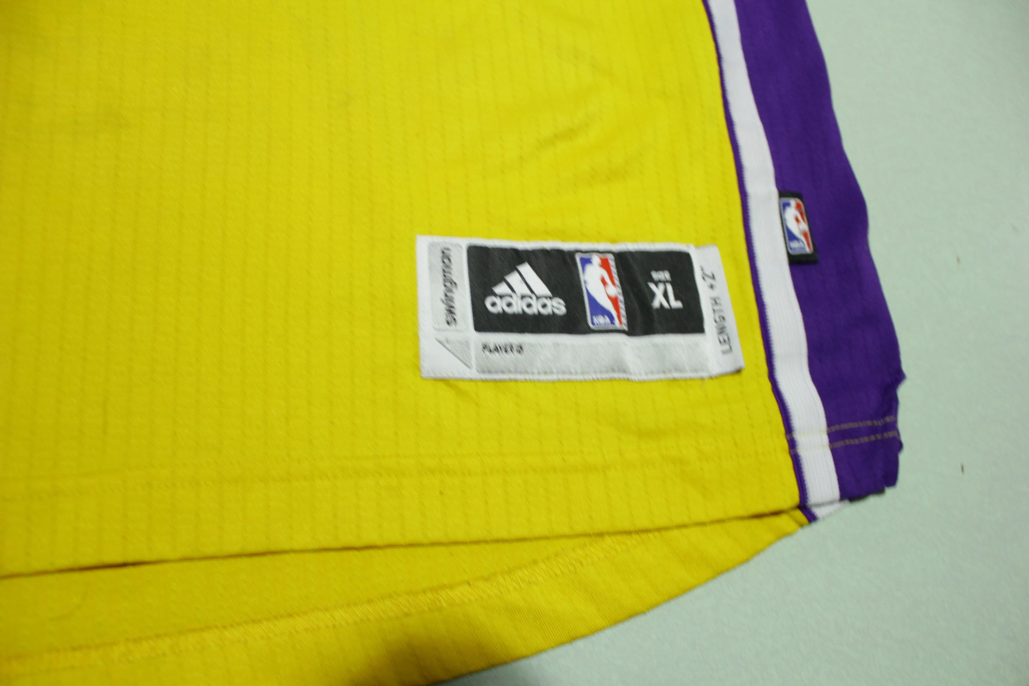 Jordan Clarkson #6 Los Angeles LA Lakers Adidas XL  2 Length Basketball Jerey