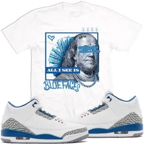 Jordan Retro 3 Wizard 3s Sneaker Tees Shirt to Match : All I See is Blue Faces