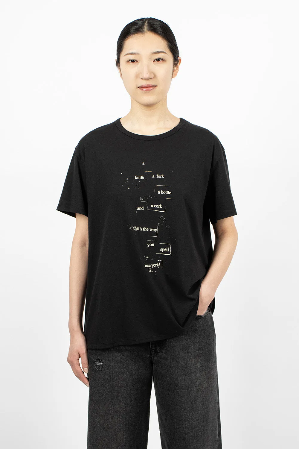 Knife Fork Man T-Shirt Black