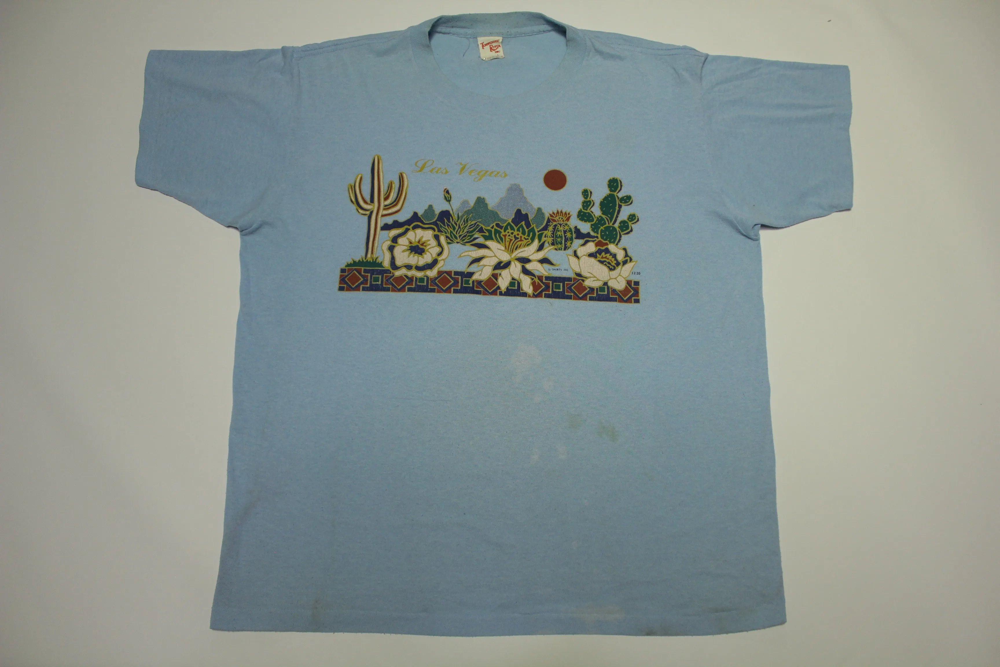 Las Vegas Desert Cactus Vintage 80's Tennessee River Thin Soft Tourist T-Shirt