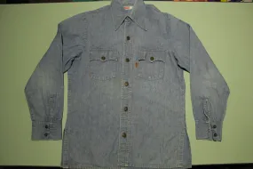 Levis Orange Tab Vintage 70's Denim Chambray Button Up Work Shirt