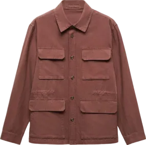 MANGO Brown Linen Overshirt With Pockets BNWT UK L