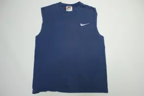 Nike Vintage 90's Made in USA Embroidered Swoosh Muscle Tank Top Gym T-Shirt