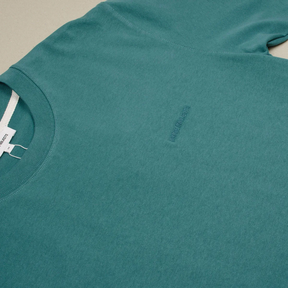 Norse Projects - Johannes Heavy Logo T-shirt - Sea Blue