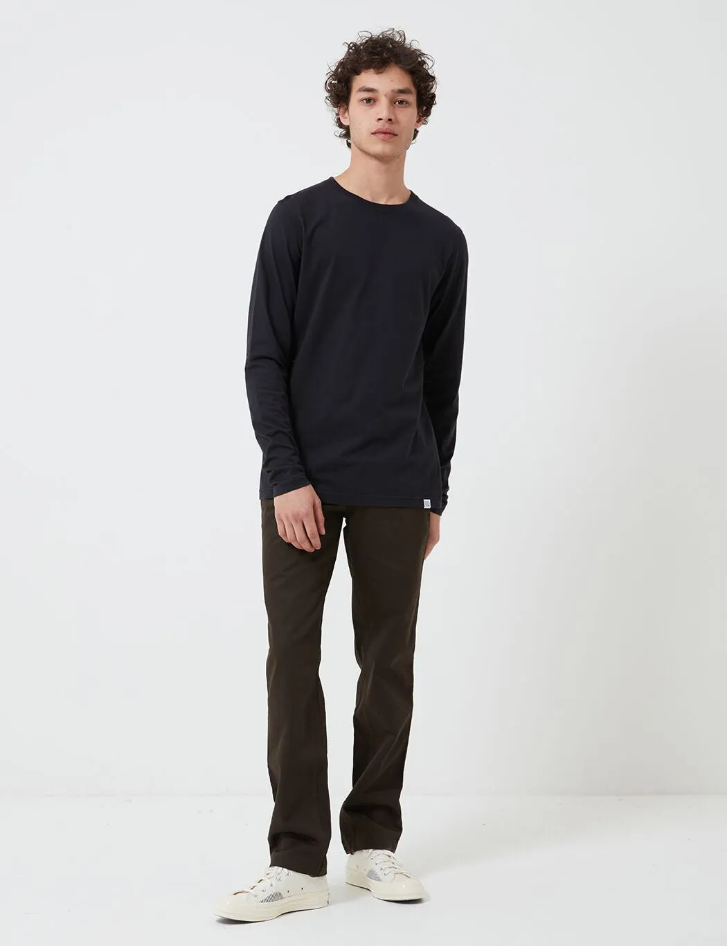 Norse Projects Niels Long Sleeve T-Shirt (Organic Cotton) - Black