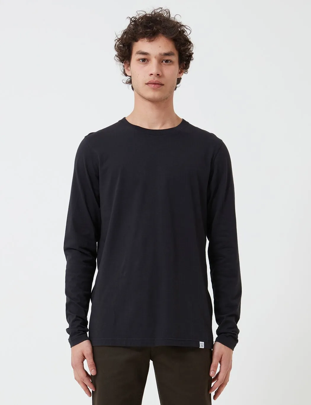 Norse Projects Niels Long Sleeve T-Shirt (Organic Cotton) - Black