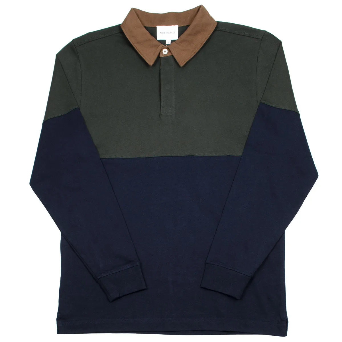 Norse Projects - Ruben Colour Block Polo - Beech Green