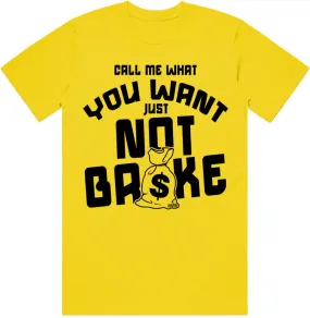 NOT BROKE : Yellow Sneaker Tees Shirt (black ink)