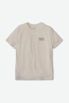 Palmer Proper S/S Standard Tee - Cream/Pine Needle/Golden Brown