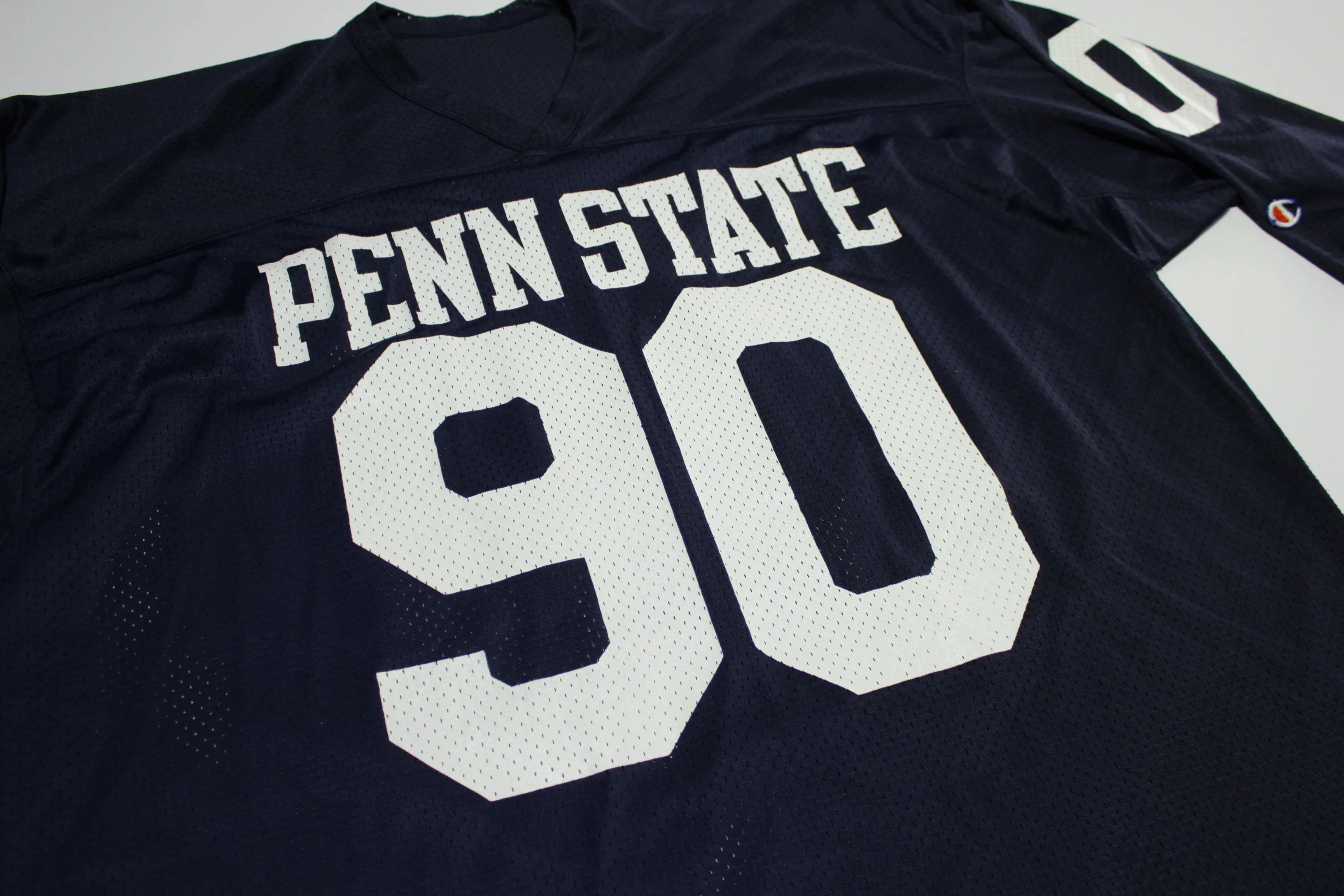 Penn State Nittany Lions #90 Vintage 90's Champion Mesh Distressed Football Jersey