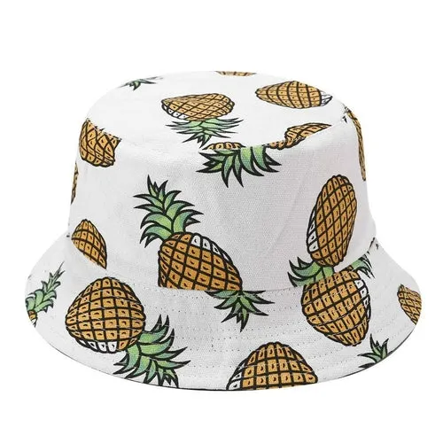 Pineapple Printed Buckle Hat