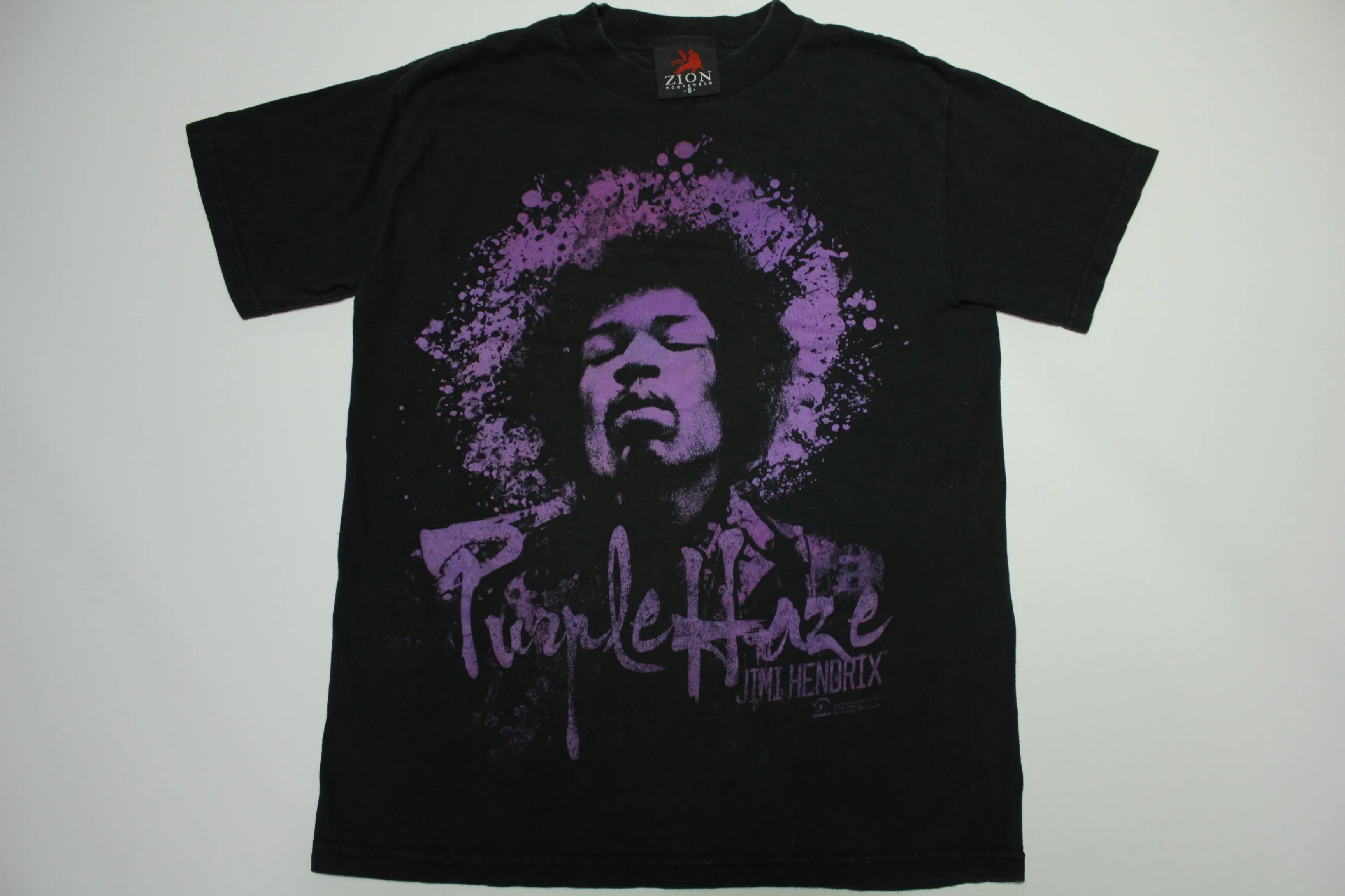 Purple Haze Jimi Hendrix Y2K Black Authentic Zion Rootswear Band T-Shirt