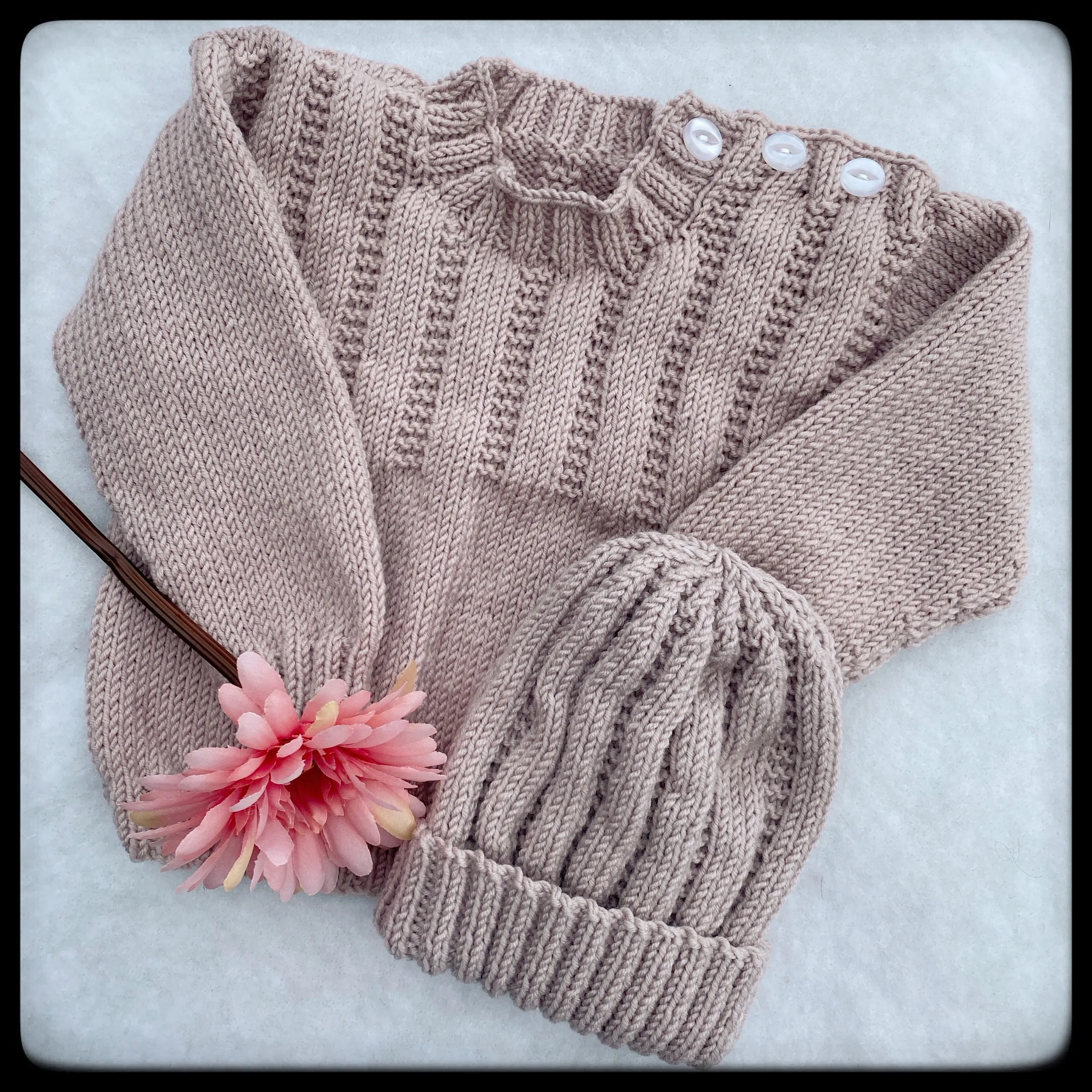 "Cleo" merino baby sweater set