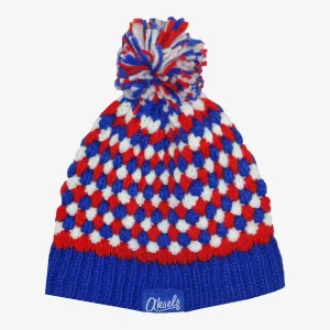 Red White and Blue Dots Beanie