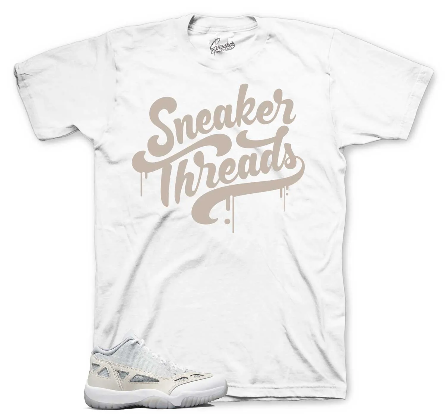 Retro 11 IE Orewood Brown Shirt - ST Drip - White