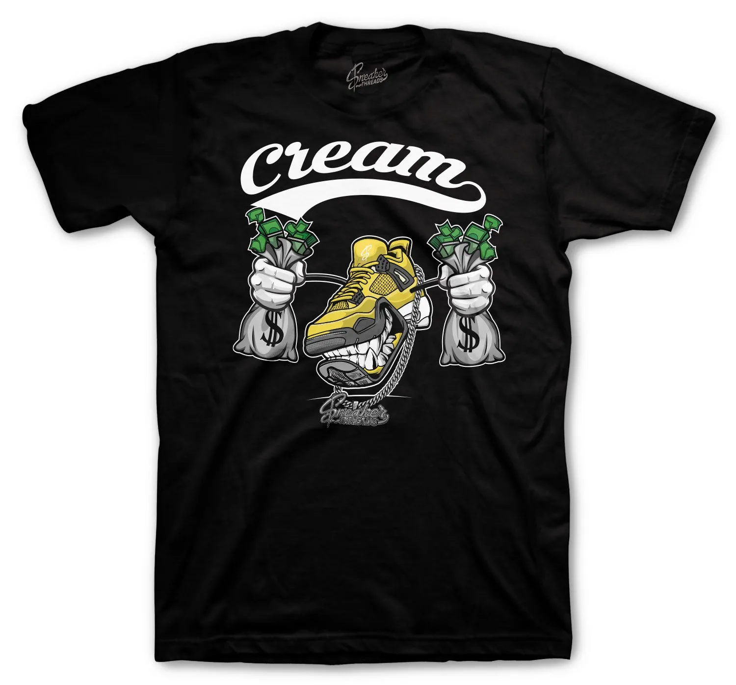 Retro 4 Lightning Shirt - Cream - Black