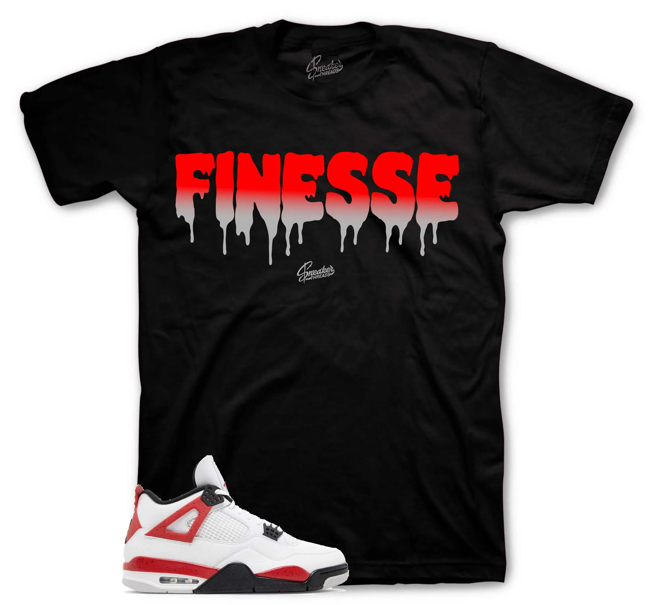 Retro 4 Red Cement Finesse Shirt