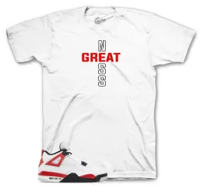 Retro 4 Red Cement Greatness Cross Shirt